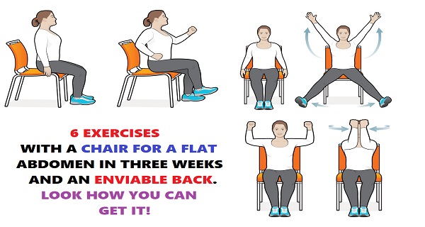 6 EXERCISES WITH A CHAIR FOR A FLAT ABDOMEN IN THREE WEEKS AND AN ...